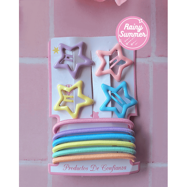 SET PINCHES ESTRELLAS MÁS COLETS