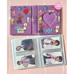BTS - PHOTOCARD BINDER BT21 2 ESPACIOS