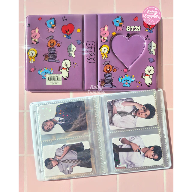 BTS - PHOTOCARD BINDER BT21 2 ESPACIOS