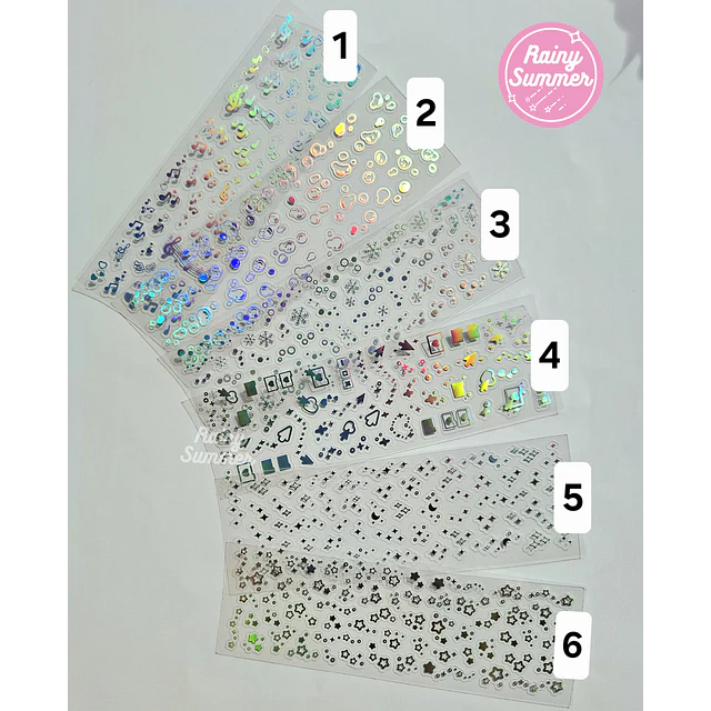 STICKERS DE PVC HOLOGRÁFICOS (KPOP DECO)