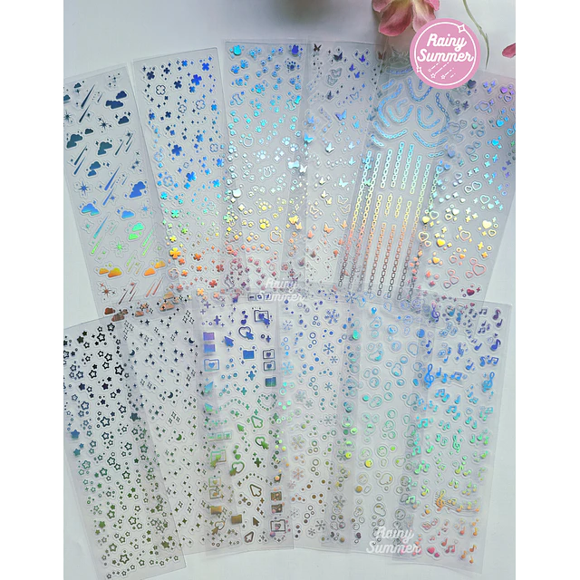 STICKERS DE PVC HOLOGRÁFICOS (KPOP DECO)