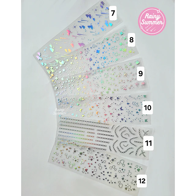 STICKERS DE PVC HOLOGRÁFICOS (KPOP DECO)