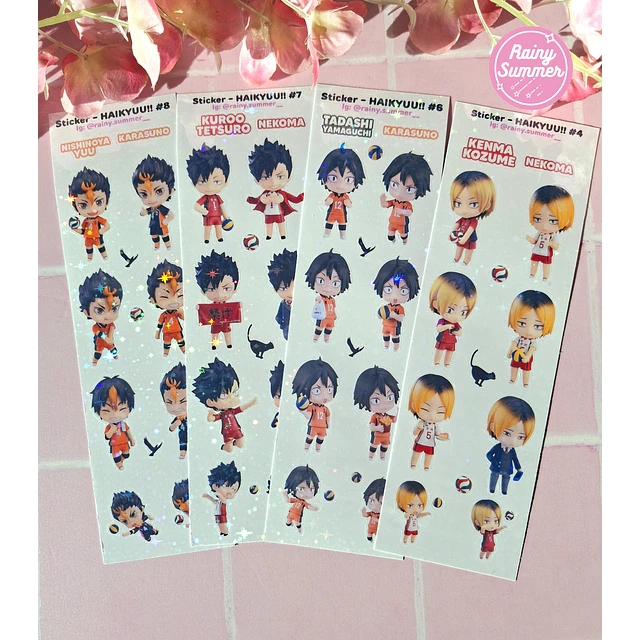 HAIKYUU - STICKERS KENMA, KUROO, NISHINOYA, YAMAGUCHI
