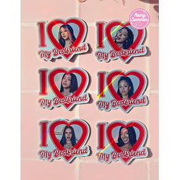 KATSEYE - STICKERS VINILO I LOVE MY BFF