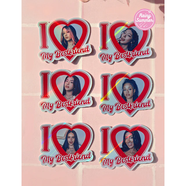 KATSEYE - STICKERS VINILO I LOVE MY BFF