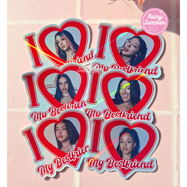 KATSEYE - STICKERS VINILO I LOVE MY BFF