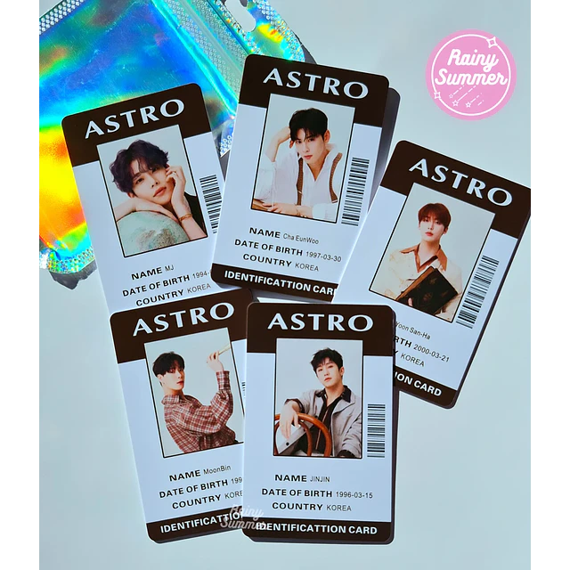 ASTRO - SET DE TARJETAS ID