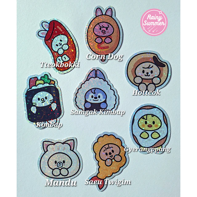 SKZOO x COMIDA COREANA - STICKERS DE VINILO 