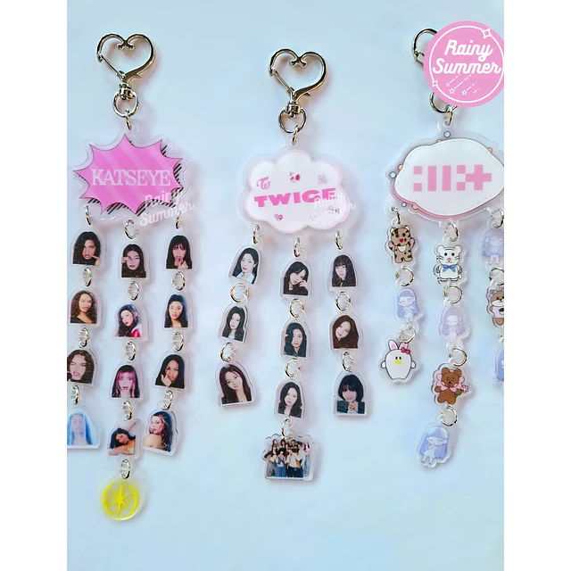 TWICE, KATSEYE, ILLIT - KEYCHAINS (TIPOS NUBES)