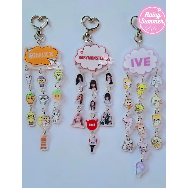 IVE, NMIXX, BABYMONSTER - KEYCHAINS (TIPO NUBE)