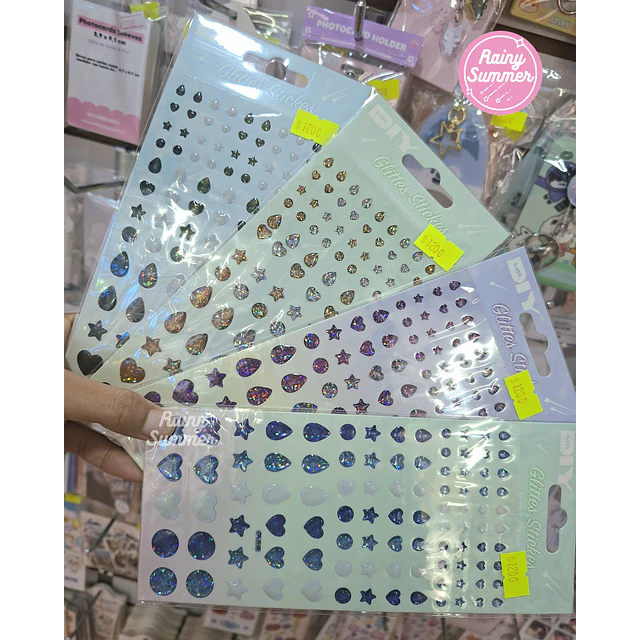 STICKER  GEMAS GLITTER (DIY)