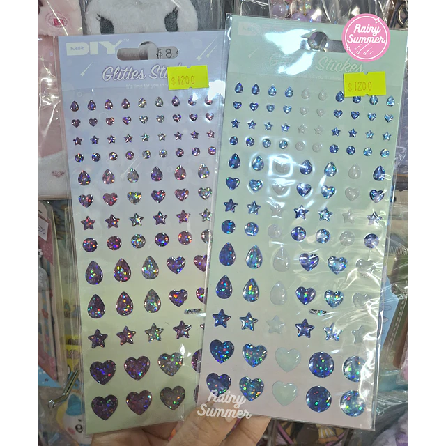 STICKER  GEMAS GLITTER (DIY)