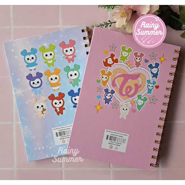 TWICE LOVELYS - LIBRETA CUADRICULADA A5