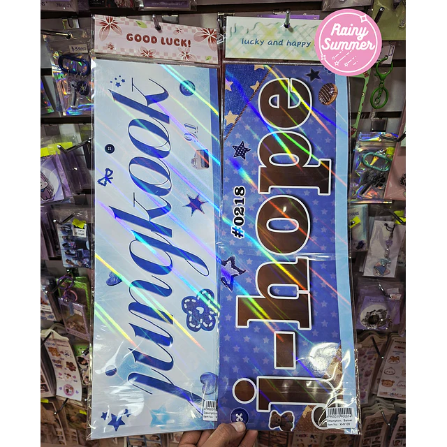 BTS - BANNERS HOLOGRÁFICOS (JUNGKOOK, JIMIN, TAE, HOSEOK, YOONGI)