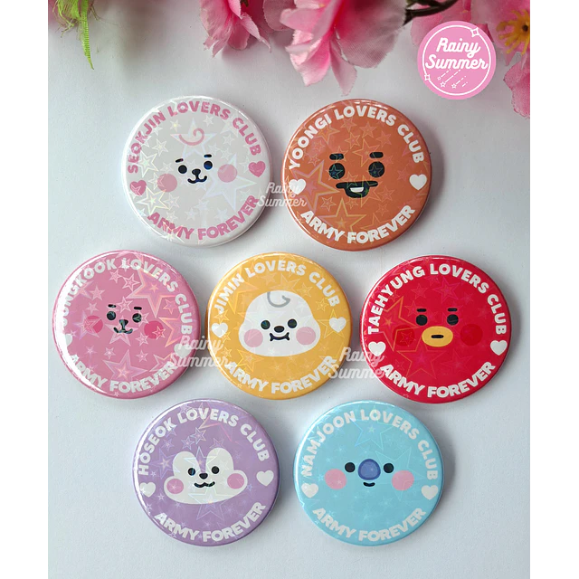 BTS X BT21 - CHAPITAS  LOVERS CLUB 