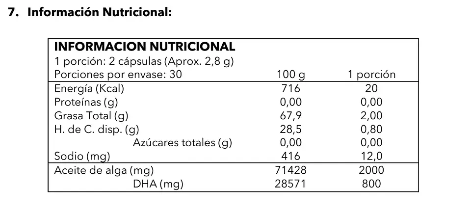 Omega V | 800mg DHA (60 cápsulas) 3