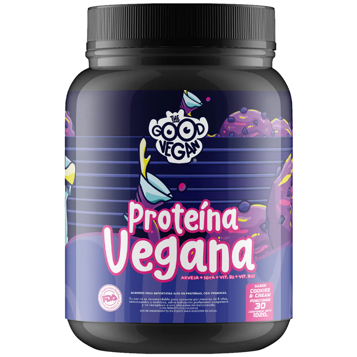 Proteína Vegana Cookies&Cream (1kg) - The Good Vegan 1