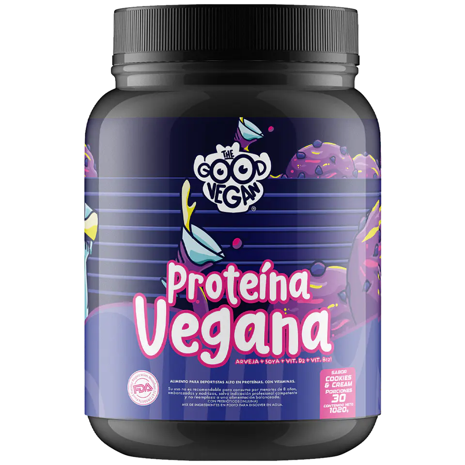 Proteína Vegana Cookies&Cream (1kg) - The Good Vegan 1