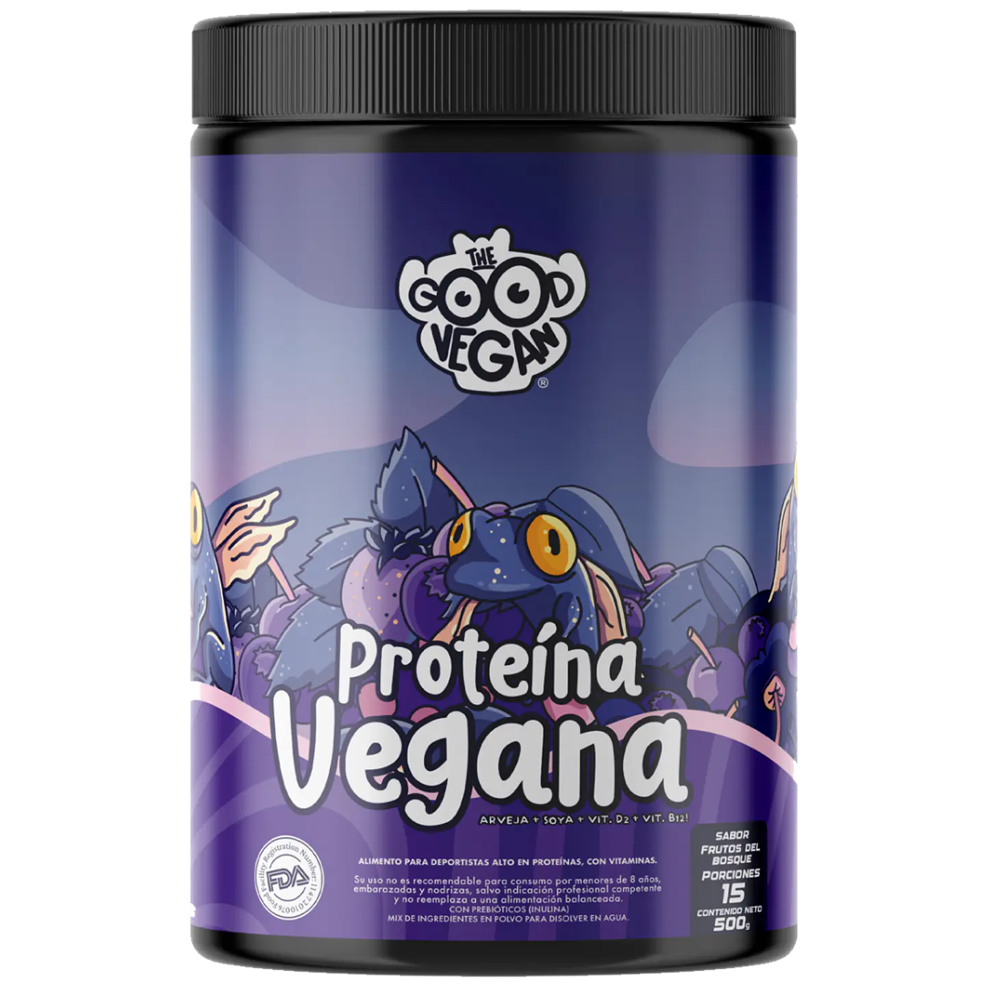 Proteína Vegana Frutos del Bosque (500g) - The Good Vegan 1