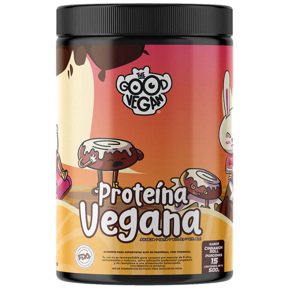 Proteína Vegana Cinnamon Roll (500g) -The Good Vegan 1