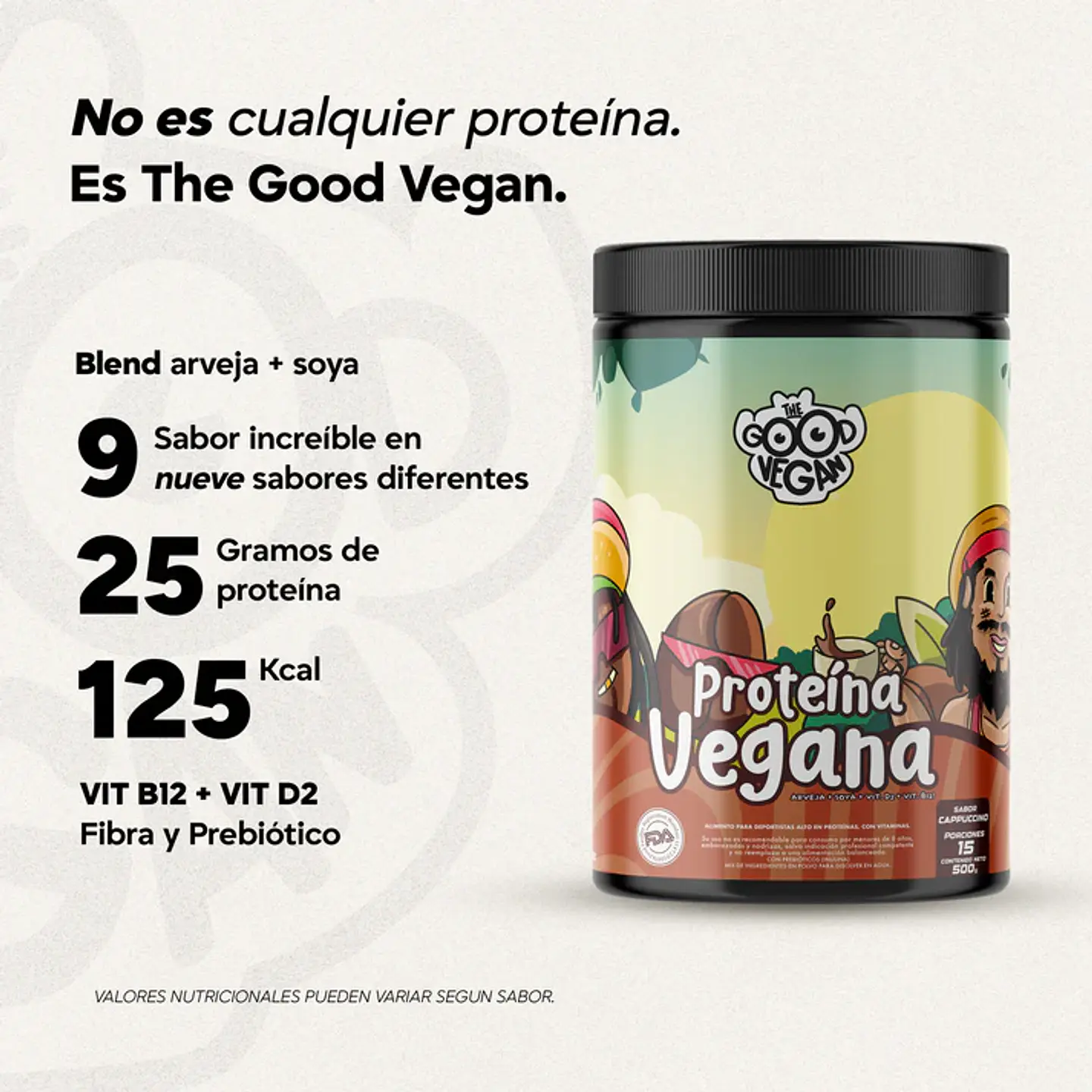 Proteína Vegana Capuccino (500g) -The Good Vegan 4