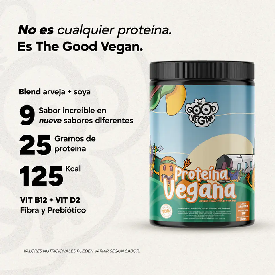 Proteína Vegana Mango (500g) -The Good Vegan  7