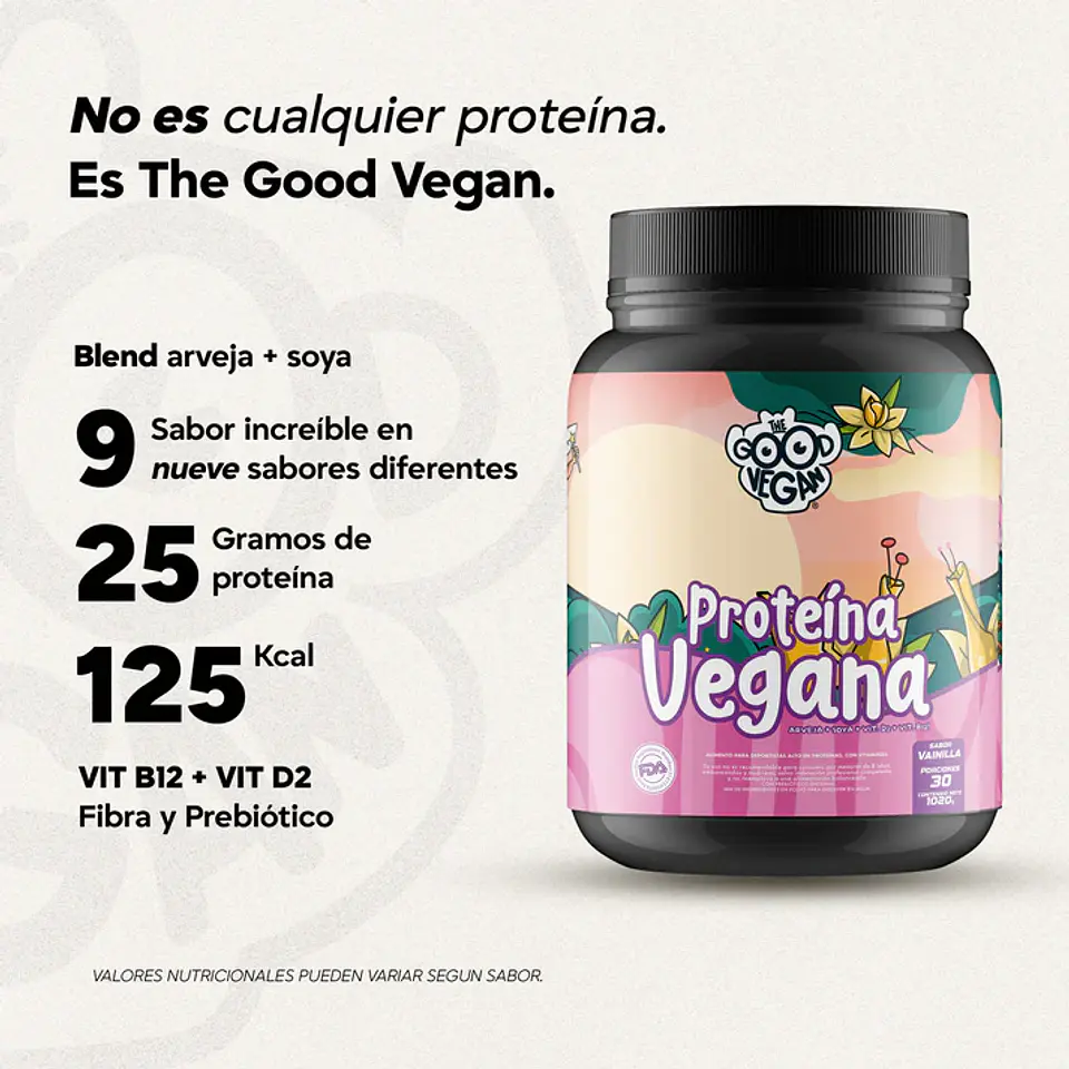 Proteína Vegana Vainilla (1kg) -The Good Vegan 3