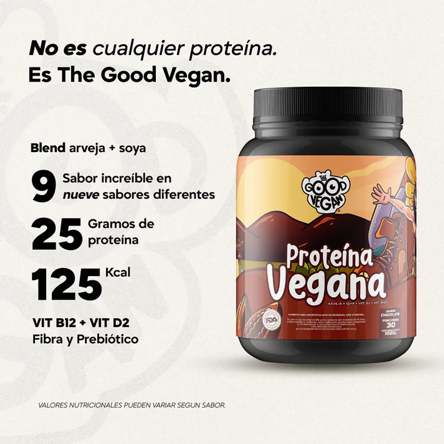 Proteína Vegana Chocolate (1kg) -The Good Vegan 3