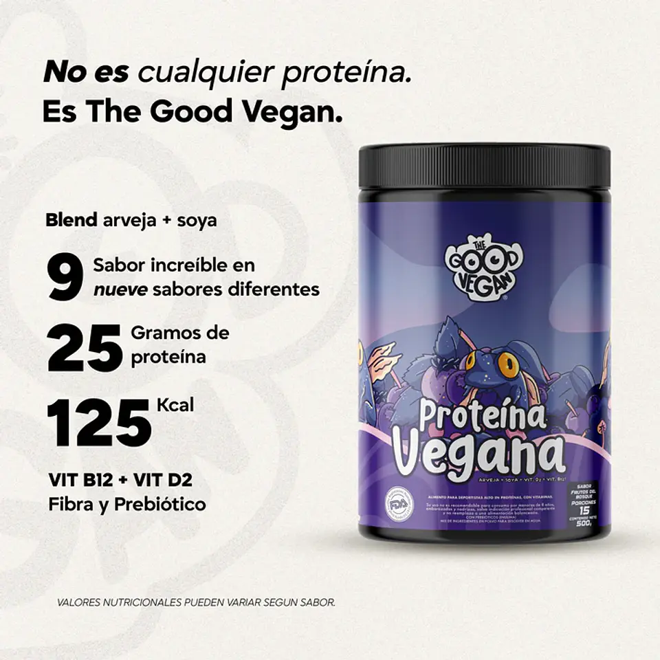 Proteína Vegana Frutos del Bosque (500g) - The Good Vegan 3