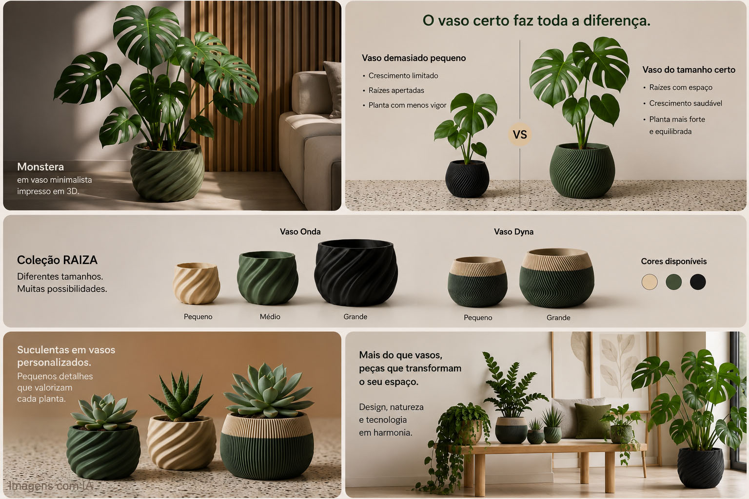 Como Escolher o Vaso Ideal para Cada Planta: O Tamanho Certo Faz Toda a Diferença
