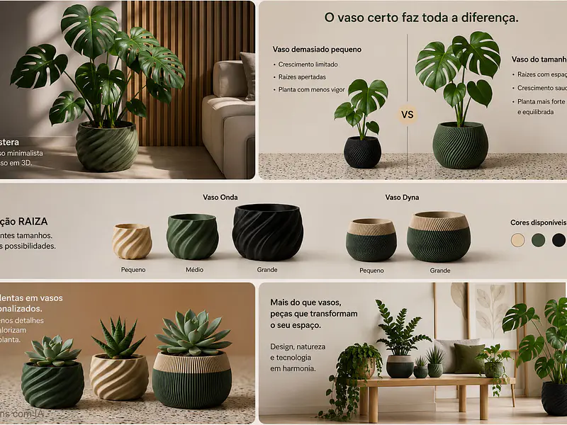 Como Escolher o Vaso Ideal para Cada Planta: O Tamanho Certo Faz Toda a Diferença