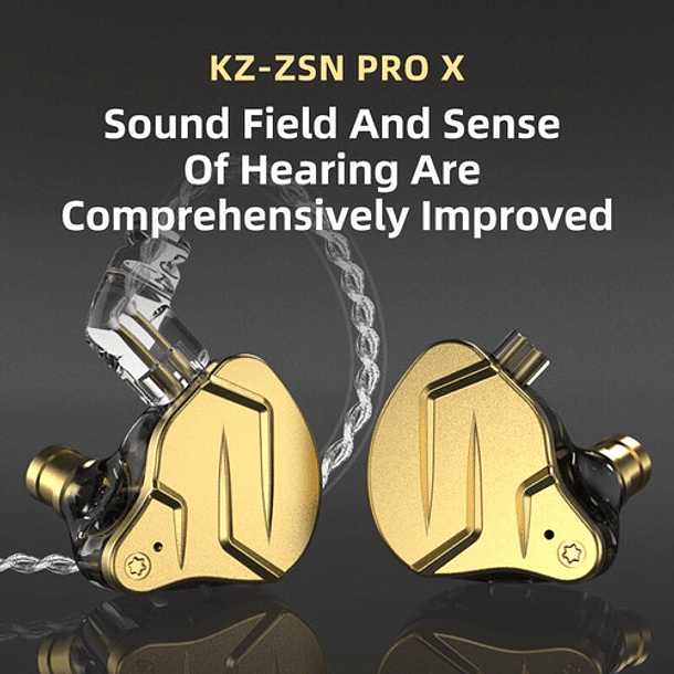 Audifonos Kz Zsn Pro X -metal -monitores In-ear Con Estuche 