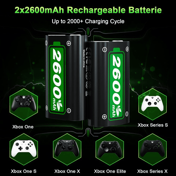Bateria Recargable Mando Xbox One/s/x/elite Potente Raktors