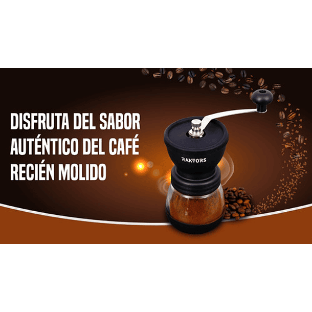 Molino De Café Manual Moledor Cafe En Vidrio Raktors 120grms