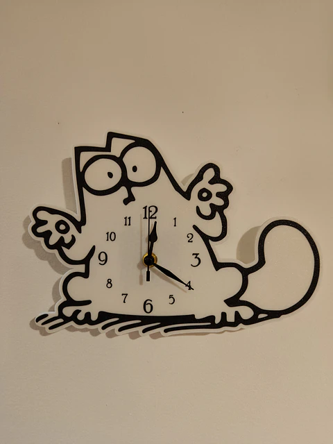 Reloj de Pared Simon's Cat (El Gato de Simon) – Diseño Divertido (27 cm)