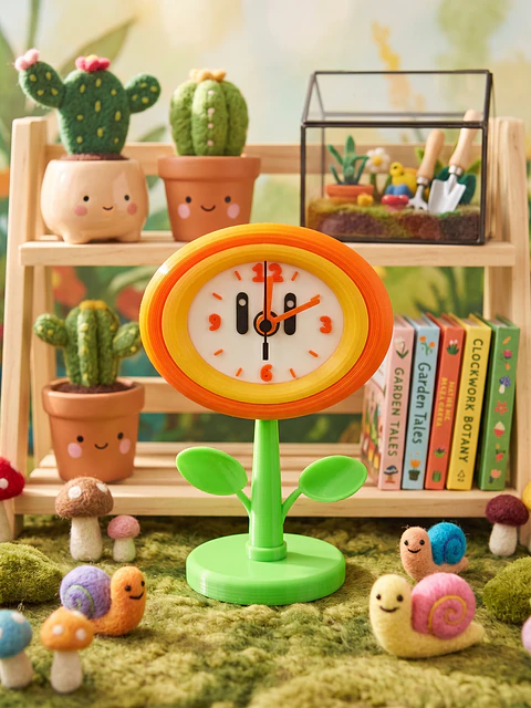 Reloj flor videojuego Mario