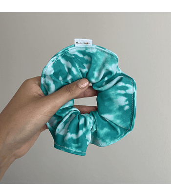 Moño tiedye turquesa