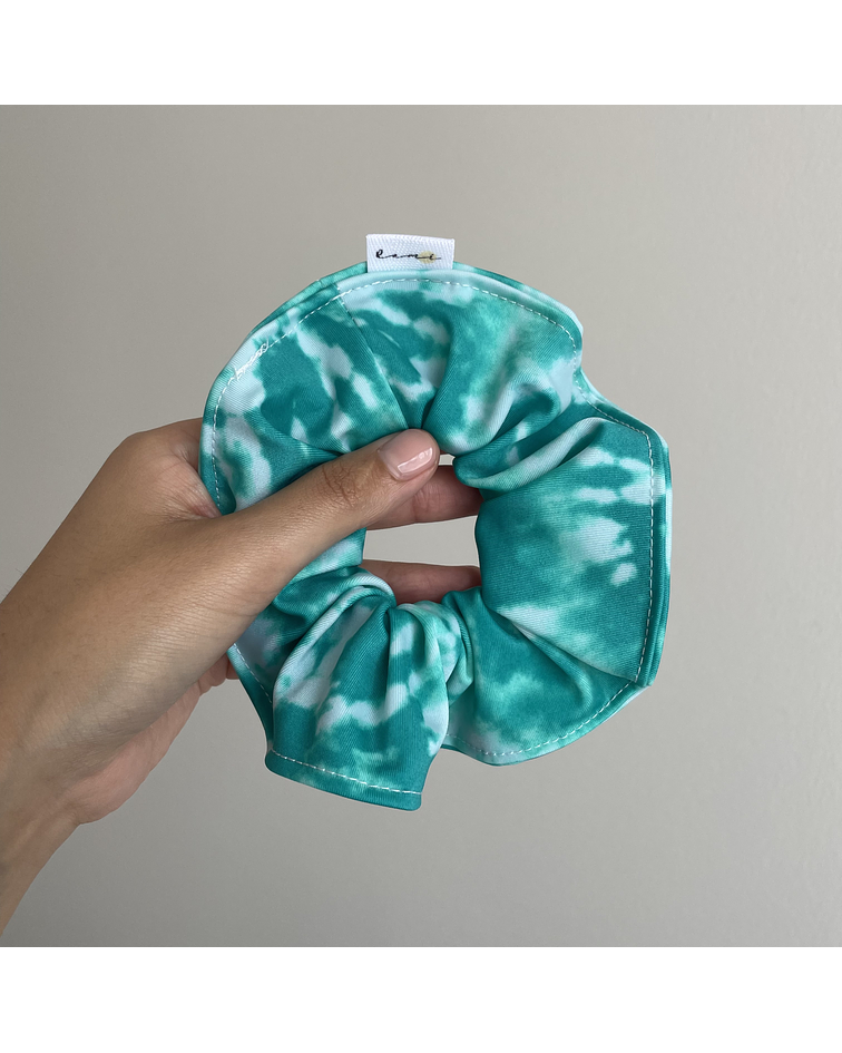 Moño tiedye turquesa