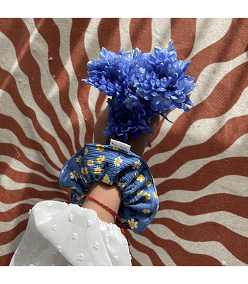 Moño Margarita azul