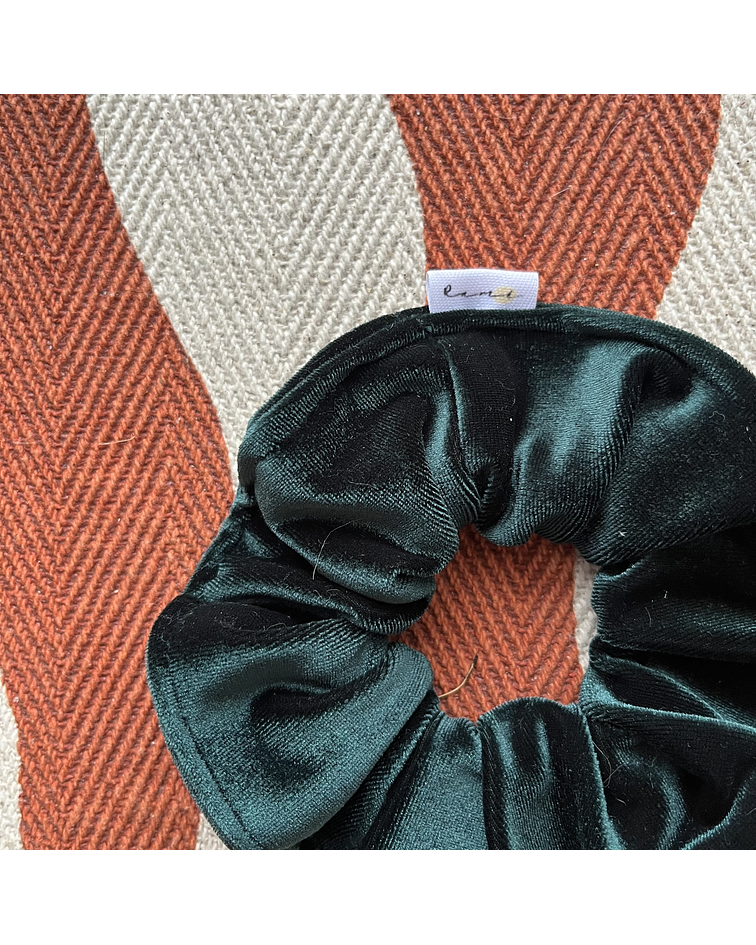 Moño eucalipto  velvet