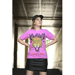 POLERA DEF LEPPARD PINK