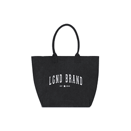 TOTE BAG GRAY WHITE LOGO S