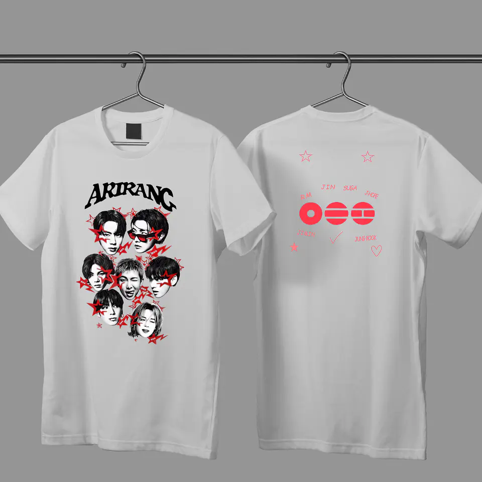 POLERA BTS ARIRANG ESTRELLAS DOBLE ESTAMPADO 1