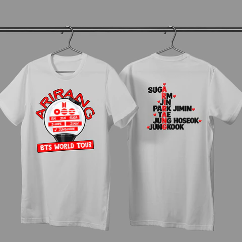 POLERA BTS ARIRANG WORLD TOUR DOBLE ESTAMPADO