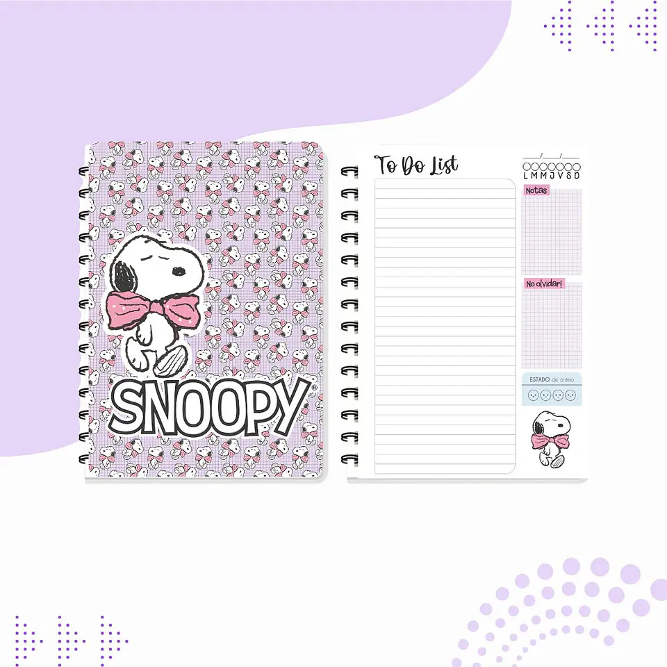 AGENDA SNOOPY MOÑO ROSA  1