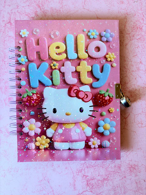 AGENDA HELLO KITTY CON CANDADO