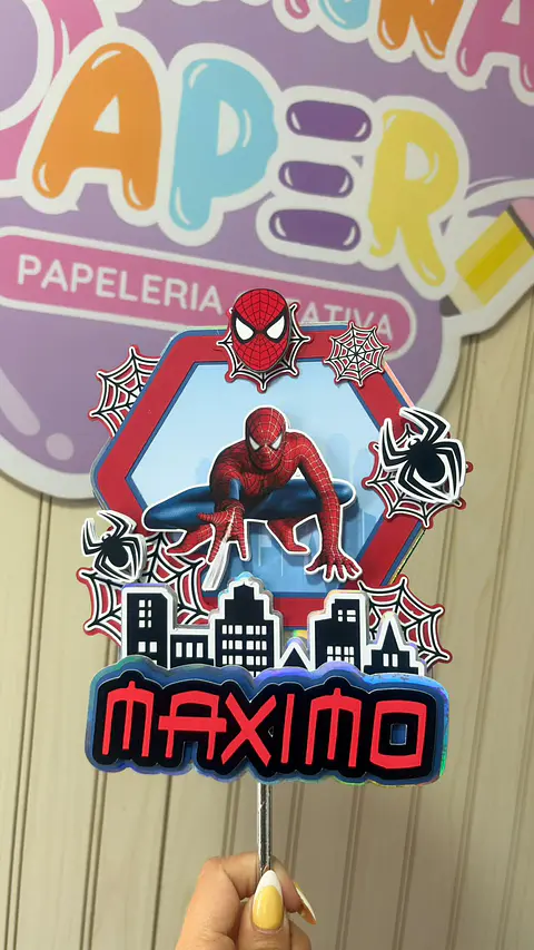 CAKE TOPPER SPIDERMAN EDIFICIOS