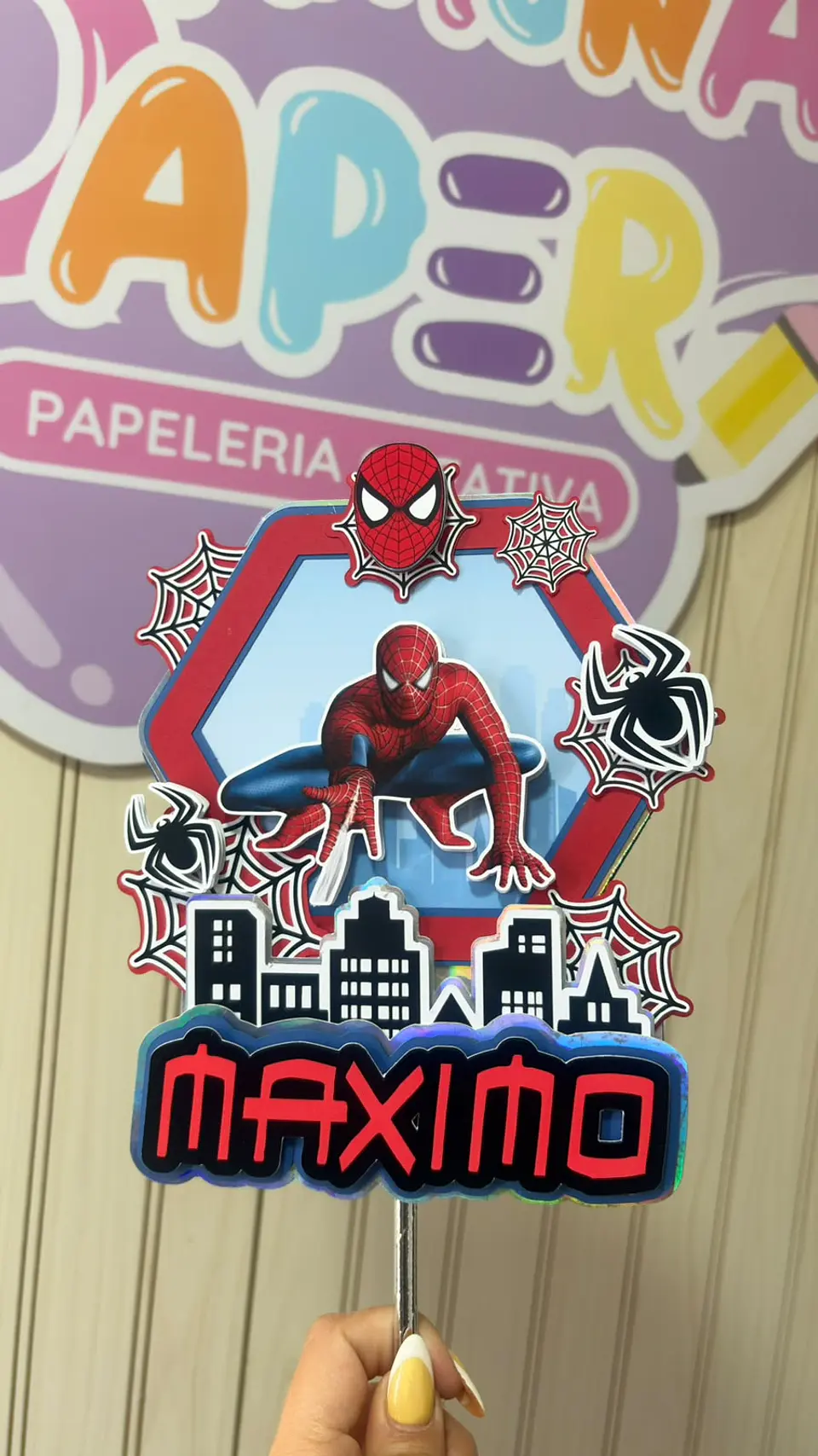 CAKE TOPPER SPIDERMAN EDIFICIOS 1