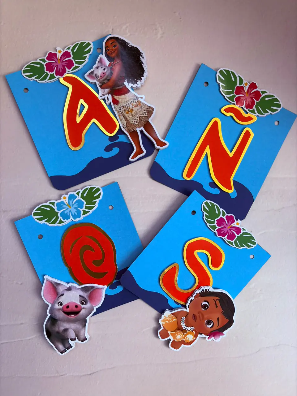 BANDERIN CUMPLEAÑOS MOANA  1
