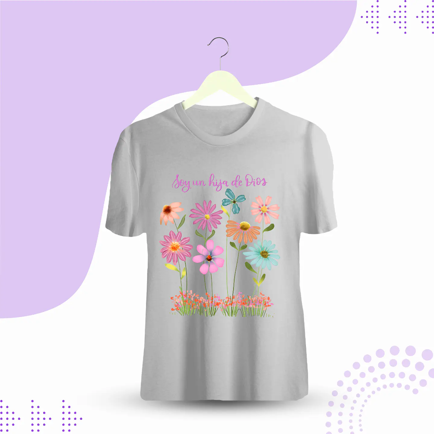 POLERA CRISTIANA HIJA DIOS FLORES  1